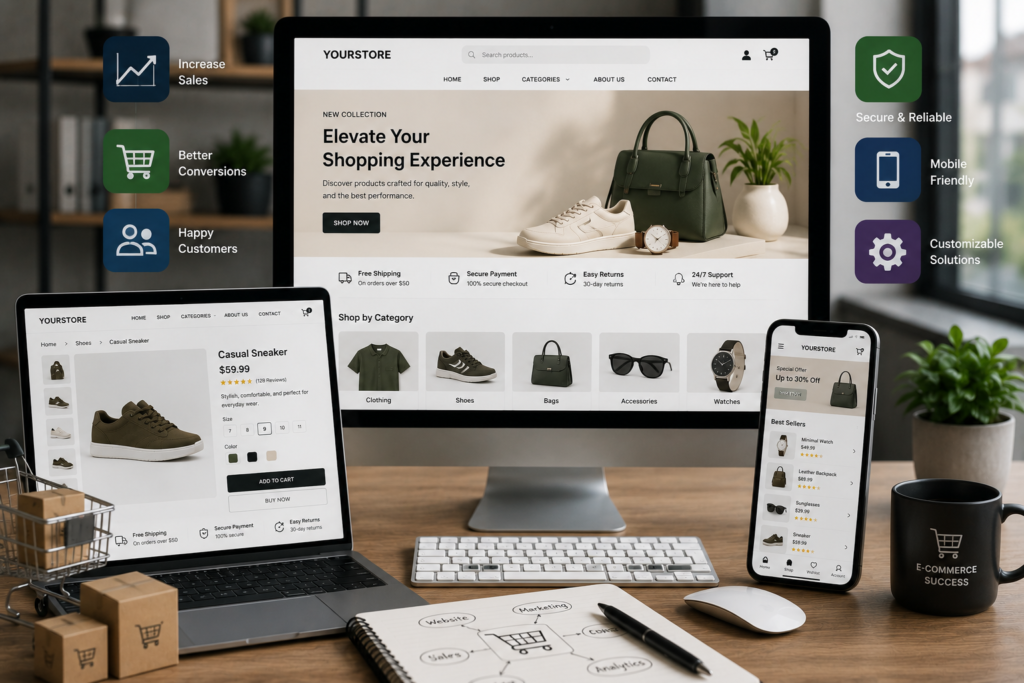 How Custom E-commerce Website Development Increases Revenue