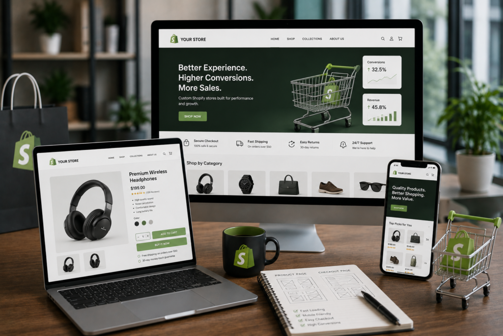 How Custom Shopify Development Increases Sales and Conversions