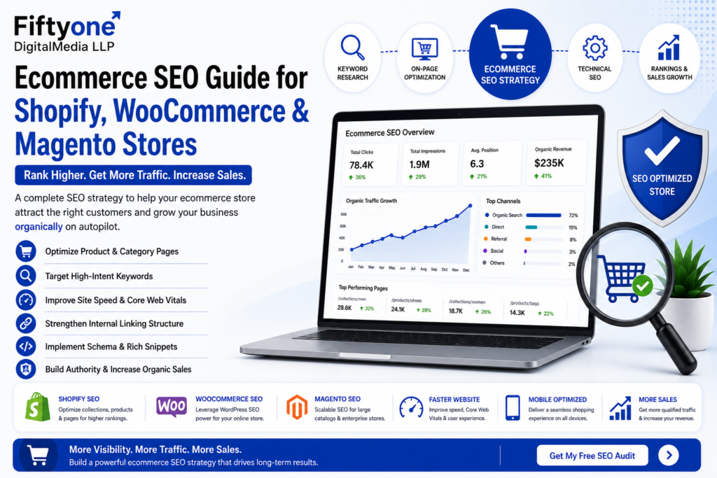 Ecommerce SEO Guide for Shopify, WooCommerce & Magento Stores