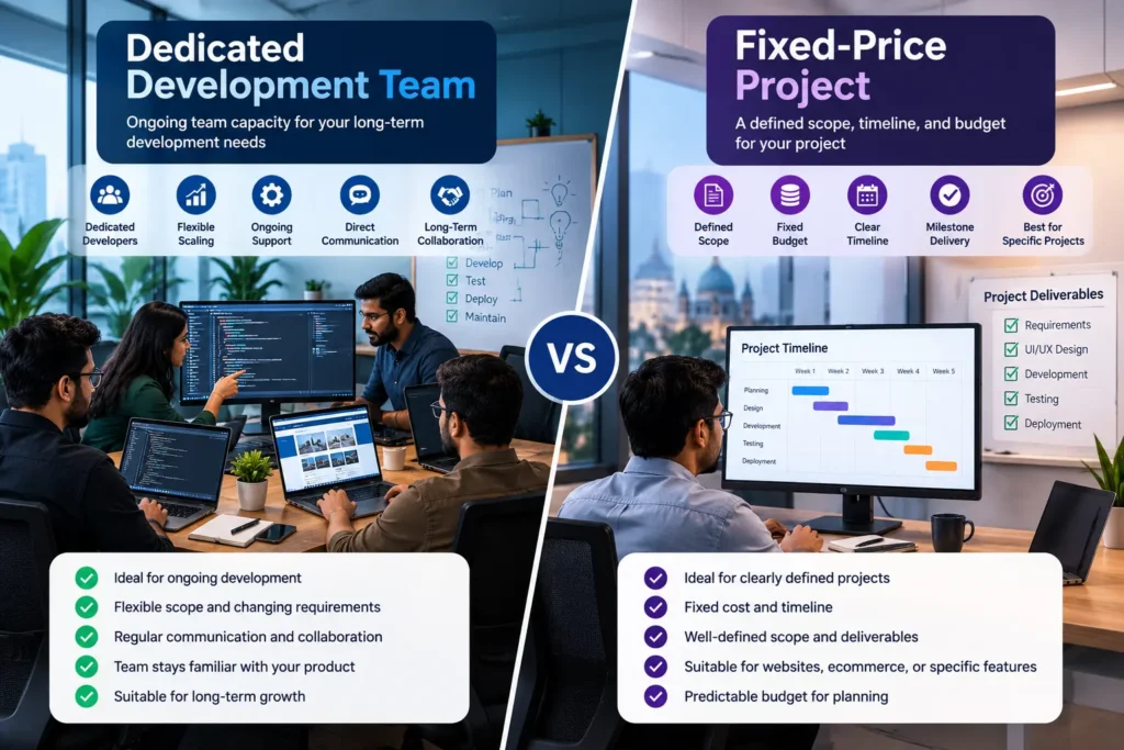Offshore Web Development Company in India: Dedicated Team vs Fixed-Price Projects
