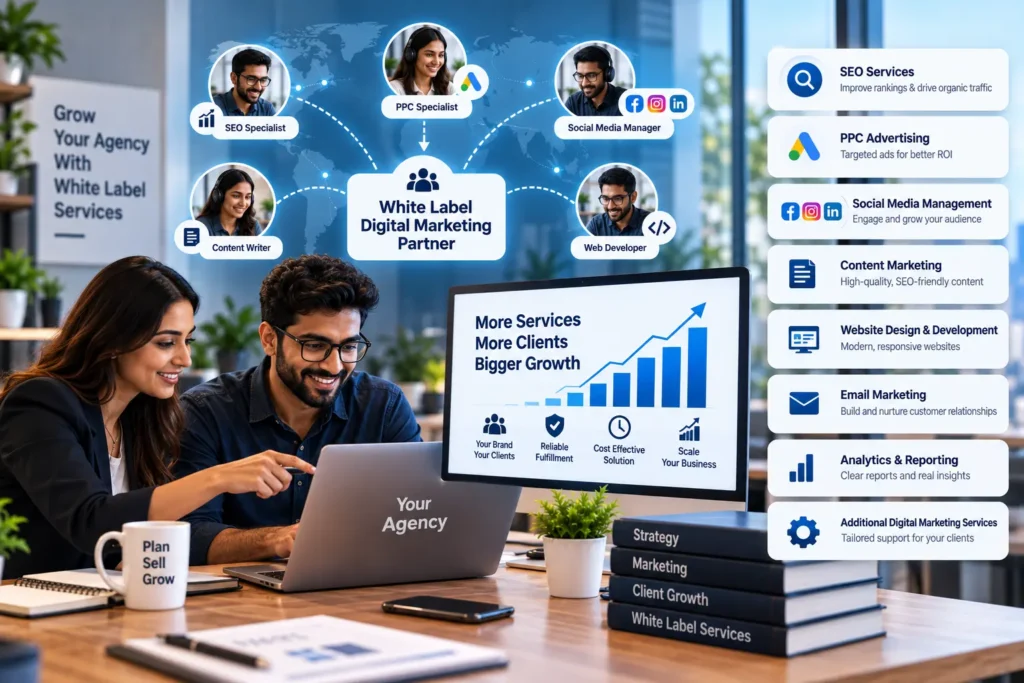 White Label Digital Marketing Agency in India: Services Agencies Can Resell to Clients