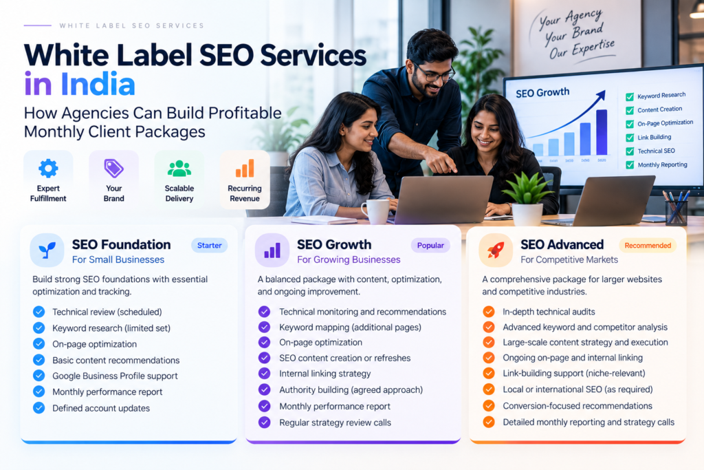 White Label SEO Services in India: How Agencies Can Build Profitable Monthly Client Packages